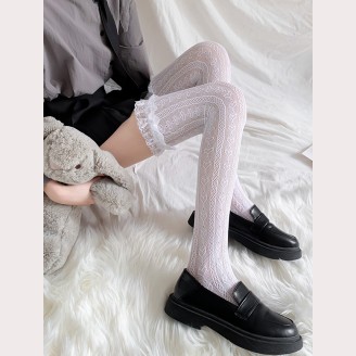 Heart Lace Lolita Over Knee Socks Otks (HSY02)